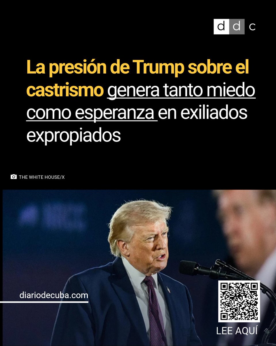 diariodecuba's tweet image. #ExilioCubano: La captura de #Maduro por fuerzas de #EEUU deja de ser una fuente de optimismo para miembros de familias despojadas de sus bienes por el #Castrismo.

LEE MÁS en #DiarioDeCuba: diariodecuba.com/cuba/177695264…
