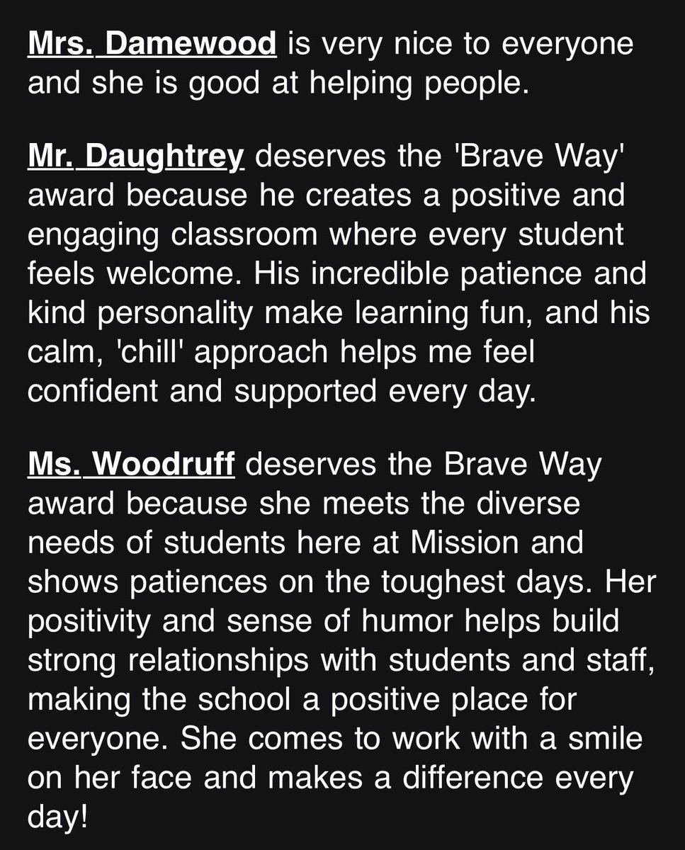 missionbraves's tweet photo. Our students think these #Braveway teachers are chill , patient and kind !
#BeBrave #EveryDayMatters https://t.co/iPeZnbg6Sb