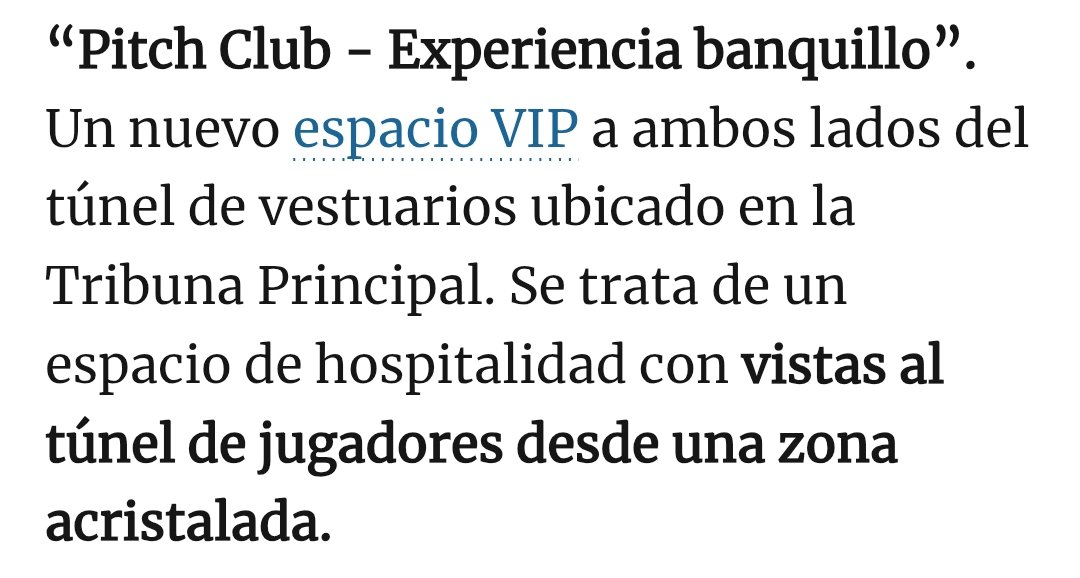 Empezaron con asientos VIP al lado de los banquillos con la excusa de que "solo son 16 asientos". Siguen con su proceso de colonización de los espacios populares de San Mamés. Más localidades VIP en principal baja, Bar Geuria VIP, eliminación de la oficina de atención al socio...