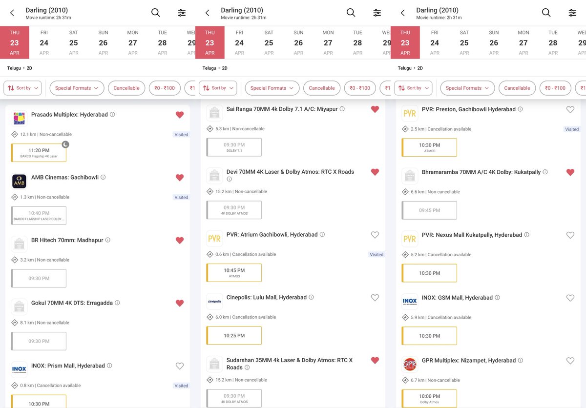 HailPrabhas007's tweet image. Mid week release
Non birthday release
#MIvsCSK match 

And yet, look at the bookings of #Darling4K for night shows in Hyderabad 🥵🥵🙏🔥 
Nizam Nawab for many reasons 🙏