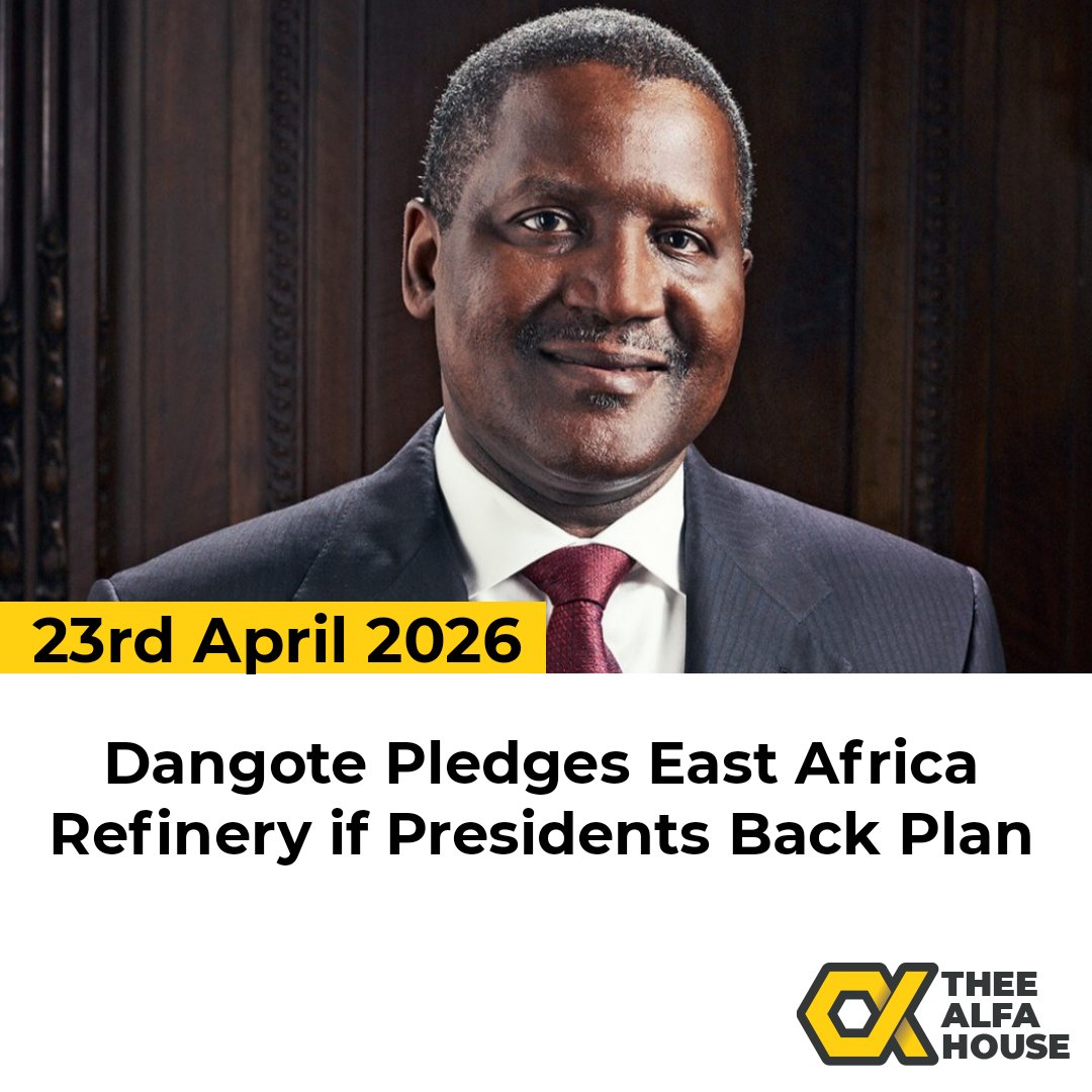 thee_alfa_house's tweet photo. Nigerian billionaire Aliko Dangote has pledged to build a replica of his Lagos oil refinery in East Africa, but only if regional presidents back the plan. He spoke at the Africa We Build Summit today in Nairobi.

The announcement came during a high-level summit attended by Kenya’s President Ruto and Uganda’s Museveni. Dangote’s proposal could boost East Africa’s refining capacity significantly.