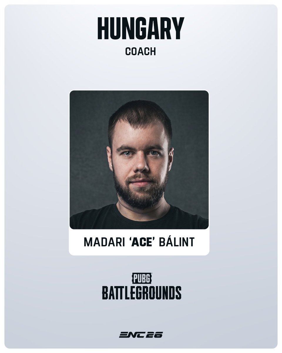 TeamHUN_Esports's tweet photo. Itt vannak a magyar edzők, első körben a Rocket League, a PUBG Mobile és a PUBG csapatok mentorai! 
🚀 Gonçalo "Beyond" Cunha 🇵🇹
🍗 Bagi "Bagxi" Tamás 🇭🇺
🍳 Madari "Ace" Bálint 🇭🇺

@ENC_EN 
@HUNESZ https://t.co/bMdUHEz2Vl