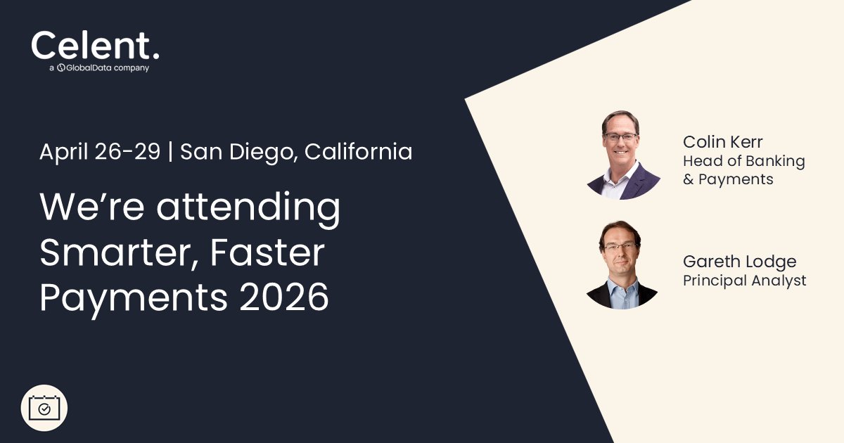 Celent_Research's tweet image. Payments are evolving fast.

Join Gareth Lodge &amp;amp; Colin Kerr at @NachaOnline's Smarter Faster Payments 2026 to explore what’s next across instant payments, AI, and new forms of money.

👉 Preview Gareth’s sessions: eu1.hubs.ly/H0tLpRC0

#Payments2026 #banking #AI