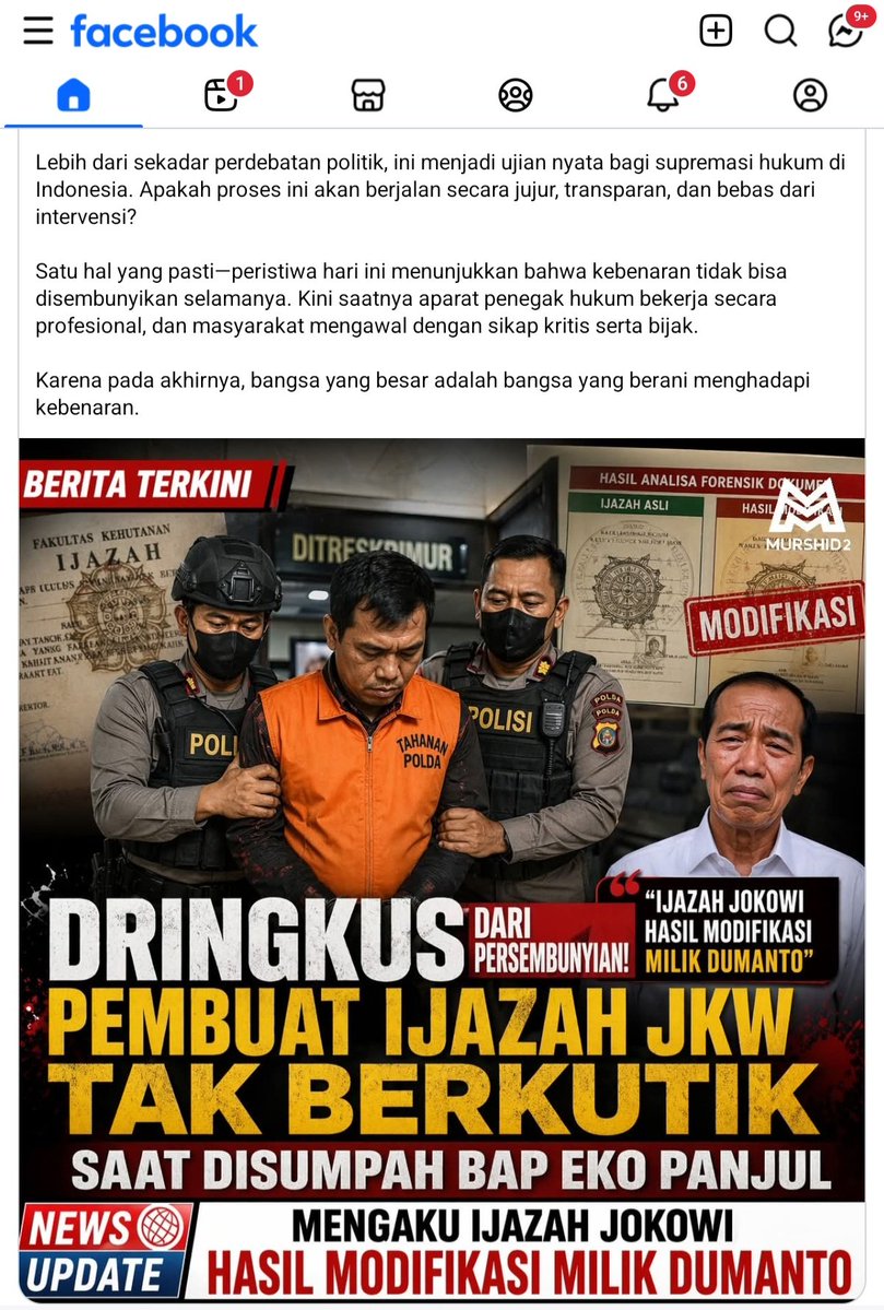 LembahArfak's tweet image. Ijazah #Jokowi mirip dengan kasus #TrumpPedófilo yang ditutup rapat2 oleh kroni2nya.

👉🏿 ini adalah kejahatan yang paling modern di #Indonesia sejak Indonesia merdeka tahun 1945.
#IjazahPalsuJokowi

x.com/i/status/20471…