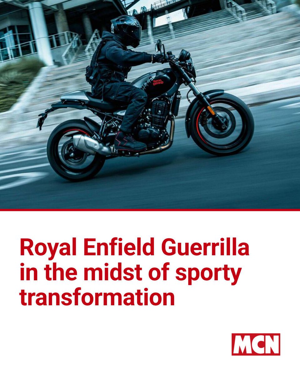 MCNnews's tweet image. Find out how Royal Enfield have sharpened their 450 roadster for the 2026 APEX version at the link in the comments.

#motorcycle #ride #mcn #royalenfield #guerrilla450