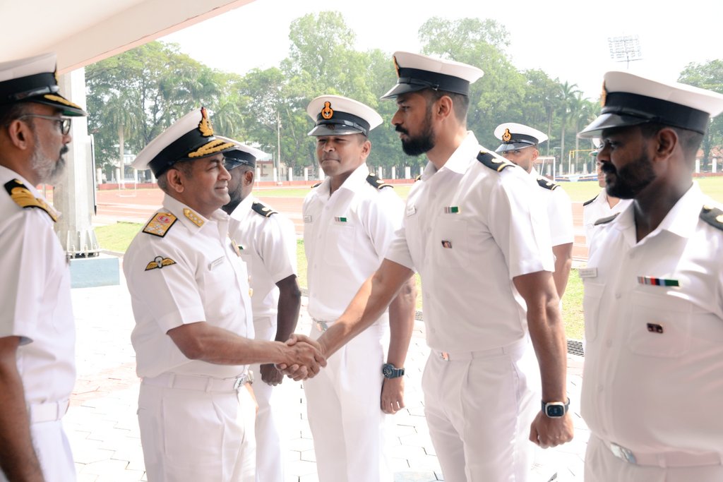 IN_HQSNC's tweet image. ⚓Indian Navy- Championing Sports Excellence

VAdm C R Praveen Nair, Controller of Personnel Services &amp;amp; President, Indian Navy Sports Control Board, visited the Indian Navy Sports Control Cell, #Kochi on 23 Apr 26.
Interacting with the sports personnel, he commended their