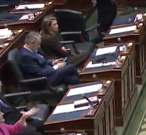 Paul Calandra, who just banned cell phones in schools for the 3rd time...