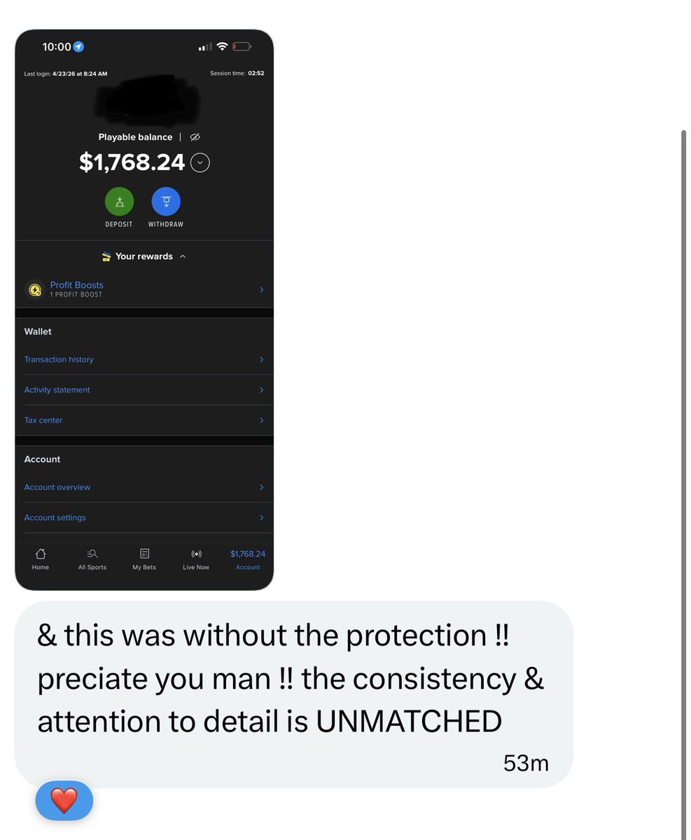 FanduelGuru777's tweet photo. This is why I love what I do.
Feeding the people!! ❤️💪🏻🤙🏻✅💰
Thanks for the message brotha!
#WeDoTheWork https://t.co/J2eOudHHO3