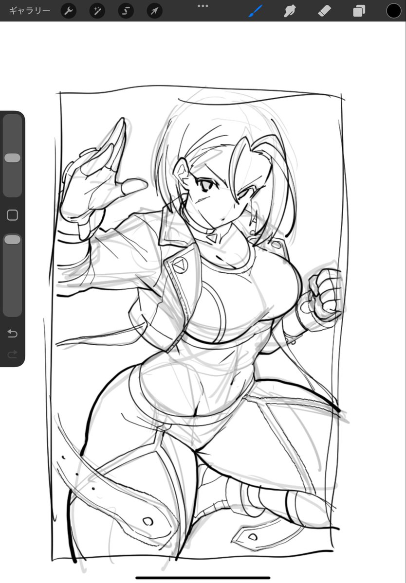 wip スト6キャミィさんを描いてます(こっちの衣装は大変)
おやすみなさい('ཀ`」 ∠) 