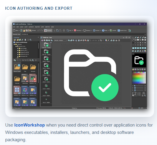 Your software icon is not just decoration.

It helps shape first impressions across executables, installers, launchers, and desktop UI.

AXIALIS helps software teams create polished application icons and deliver them in production-ready formats.

axialis.com/application-ic…