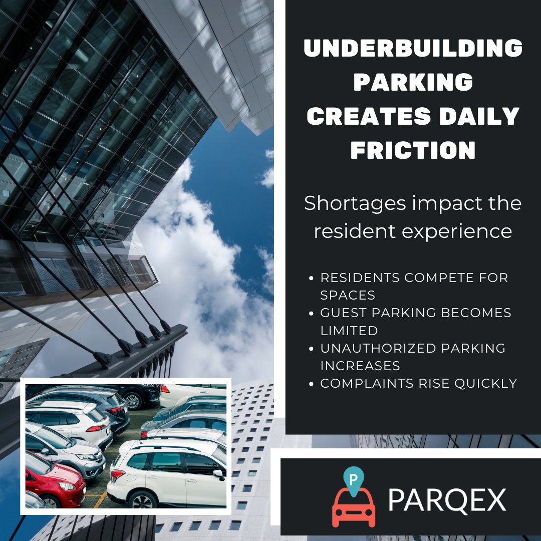 ParqEx's tweet image. Too little parking creates daily friction.

Residents feel it immediately.
ow.ly/17AM50YvQTO

#ResidentExperience #PropertyManagement #Multifamily #RealEstate #ParqEx