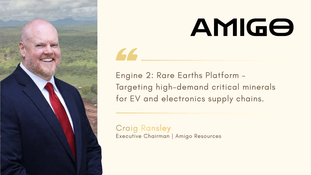 AmigoResources's tweet photo. Engine 2: Rare Earths Platform – Targeting high-demand critical minerals for EV and electronics supply chains.
$amgo #gold #lse https://t.co/2lOLK4eC1c