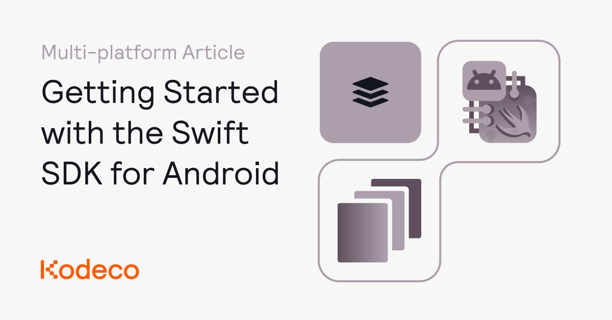 kodecodev's tweet image. Swift on Android?!

Learn how to set up the Swift SDK for Android and run Swift code natively in your Android apps.

kodeco.com/50081416-getti…

#Swift #AndroidDev #MobileDev #CrossPlatform