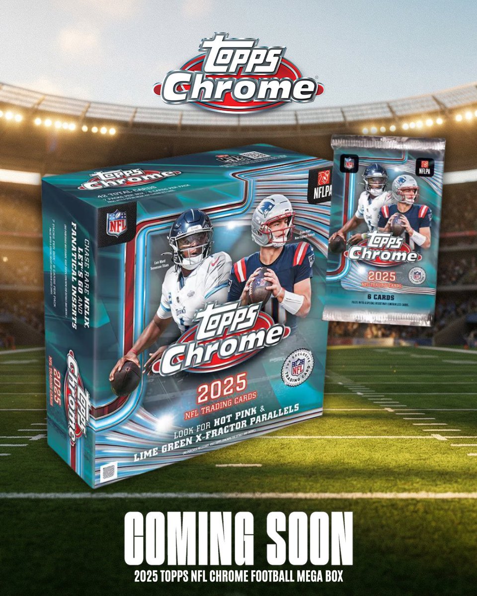 officialfye's tweet image. COMING SOON: NFL x TOPPS 🏈🫵

Select stores only. #Topps #ToppsChrome #ToppsNFL #NFLDraft