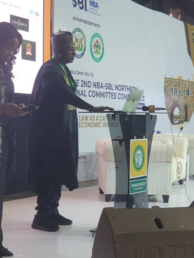 miibrahimhja's tweet photo. At the 2nd NBA-SBL Northern Zonal Conference Kaduna 2026, themed “Law as a Catalyst for Economic Growth,Rtd.CGI Muhammad Babandede delivered a powerful keynote,stressing the role of law in driving investment,transparency,and national development.@babandedemb #NBASBL #Kaduna2026 https://t.co/n9wHI5gwPA