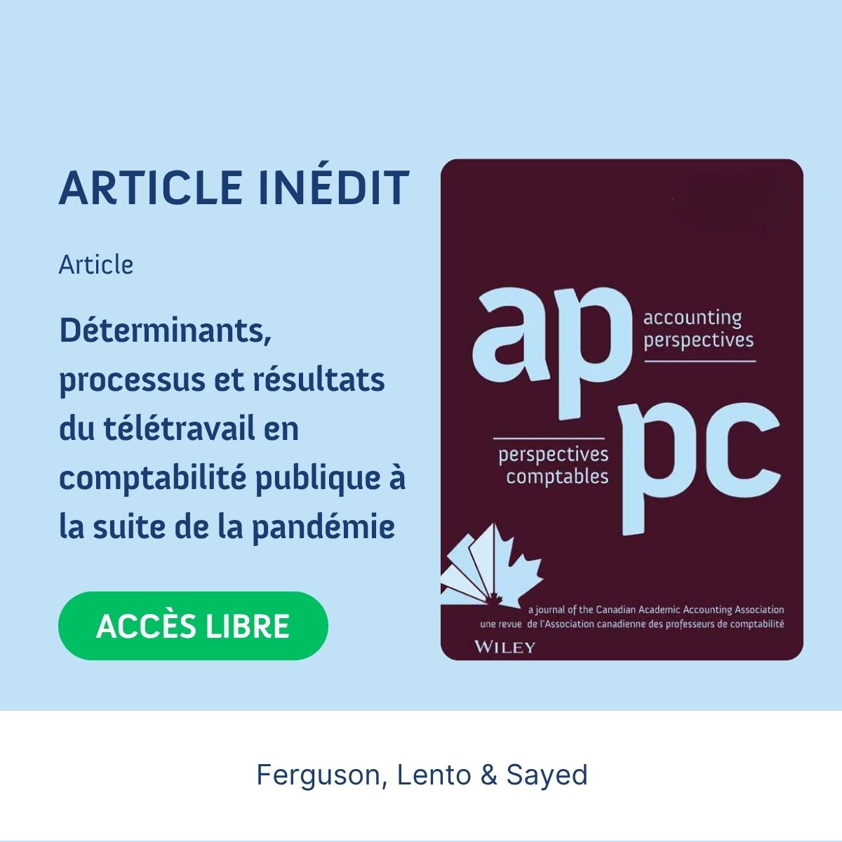 AP_PC_Journal's tweet photo. 📢 Article à paraître dans @AP_PC_Journal 
Les organisations ont souvent recours à des récompenses financières pour encourager leurs employés à effectuer la divulgation de fautes professionnelles, mais sont-elles vraiment nécessaires?
🔗https://t.co/tCPsoxRZQP
#RechercheComptable https://t.co/0HIhYswAxO