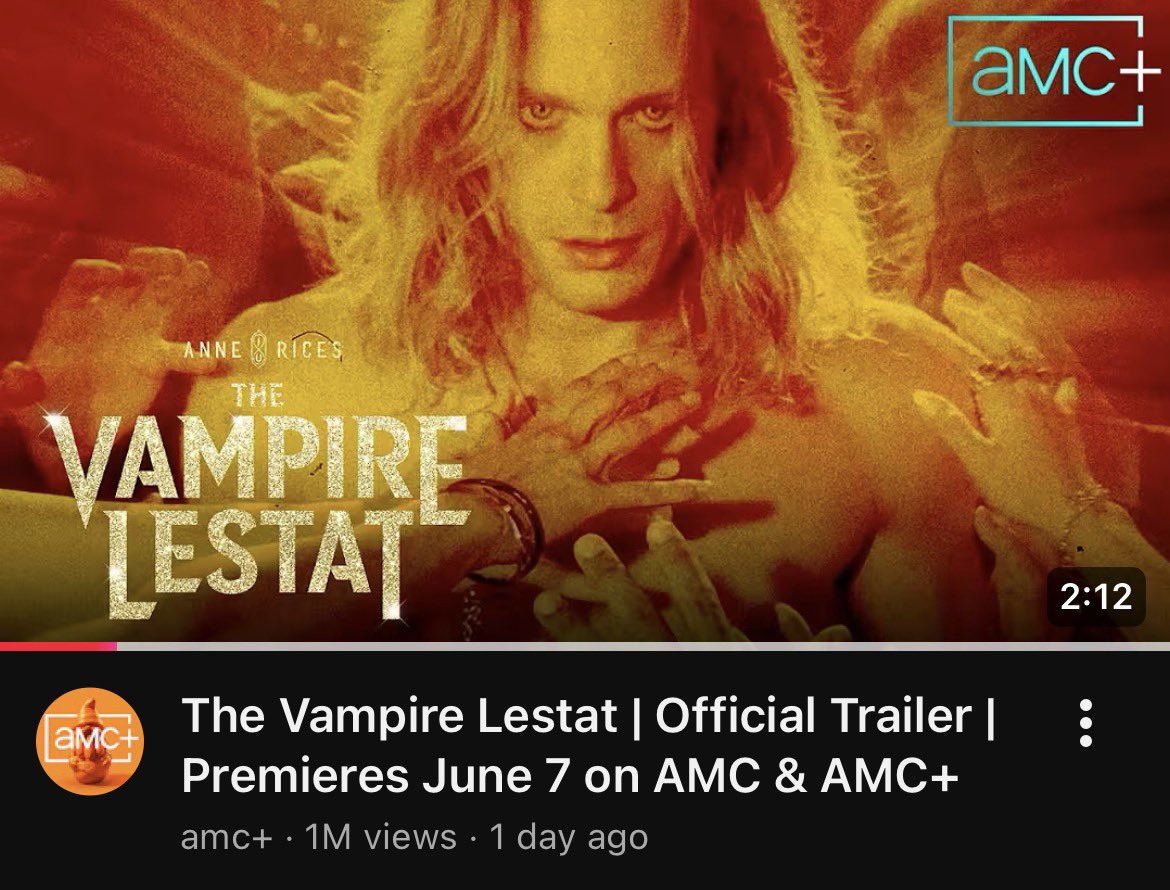 iwtv_updates's tweet image. #InterviewWithTheVampire #iwtv 

The trailer for #TheVampireLestat has reached 1 million views on YouTube!

🔗: youtu.be/7c7JFMTBeVk?is…