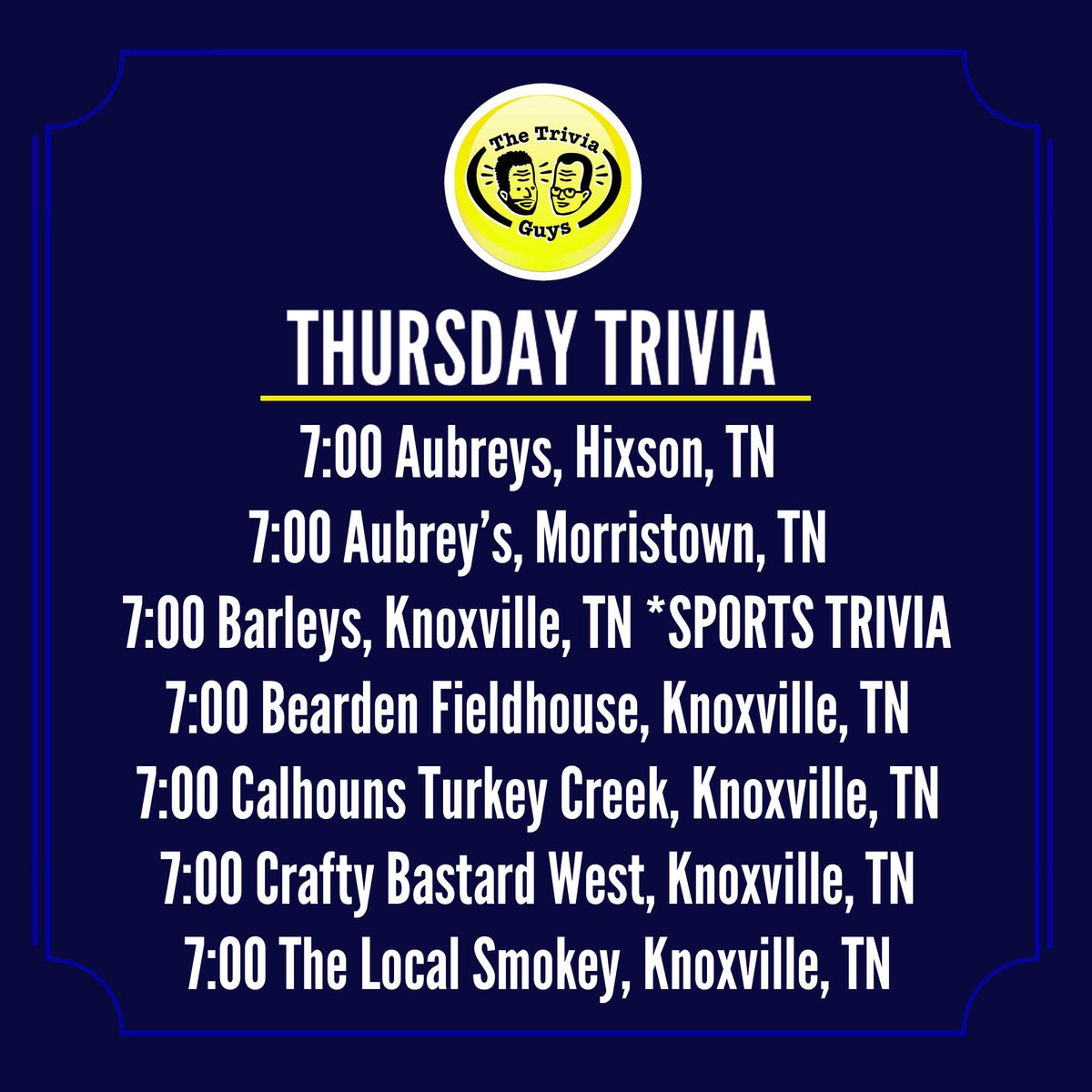 KnoxTriviaGuys's tweet image. #TriviaGuys #KnoxTrivia #GameNight #PubQuiz