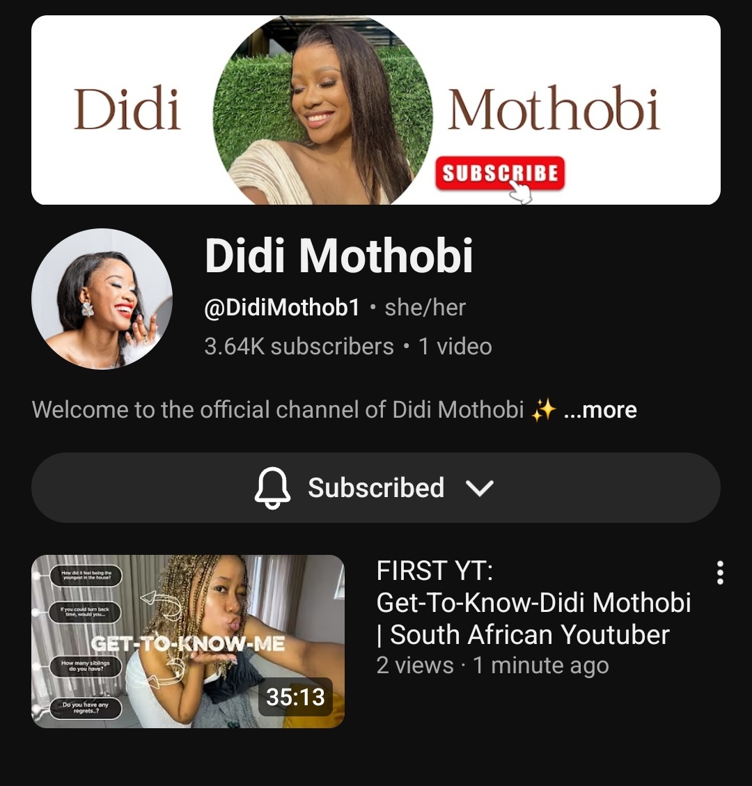 EVERYONE GO WATCH

youtube.com/@didimothob1?s…

#DidiMothobi