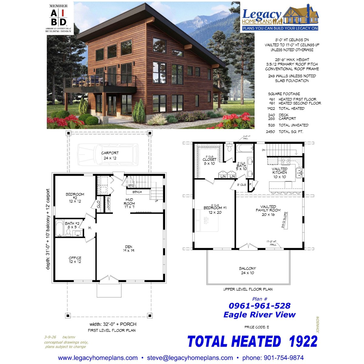 LegacyHomePlans's tweet image. Built for the view 🌄

Eagle River View — 1922 heated sq ft + vaulted living + balcony

🔗 LegacyHomePlans.com

#HousePlans #MountainHome #HomeDesign