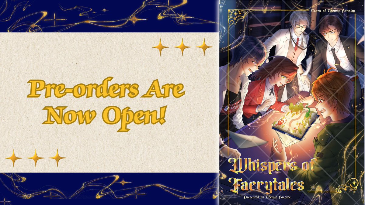 themis_faezine's tweet photo. ˖ ִֶָ𐀔* PRE-ORDERS ARE OPEN *𐀔 ִֶָ ˖

A whisper of magic has fluttered your way, announcing the chime of a new chapter beginning! 🧚‍♀️

📅: April 23rd – 31st May, 2026.

Local ID Orders:
https://t.co/6OsMhHWdM9

Intl Orders:
https://t.co/PeIWO8wuNa

#TearsOfThemis #WoF_ToT https://t.co/QGddqAZld8