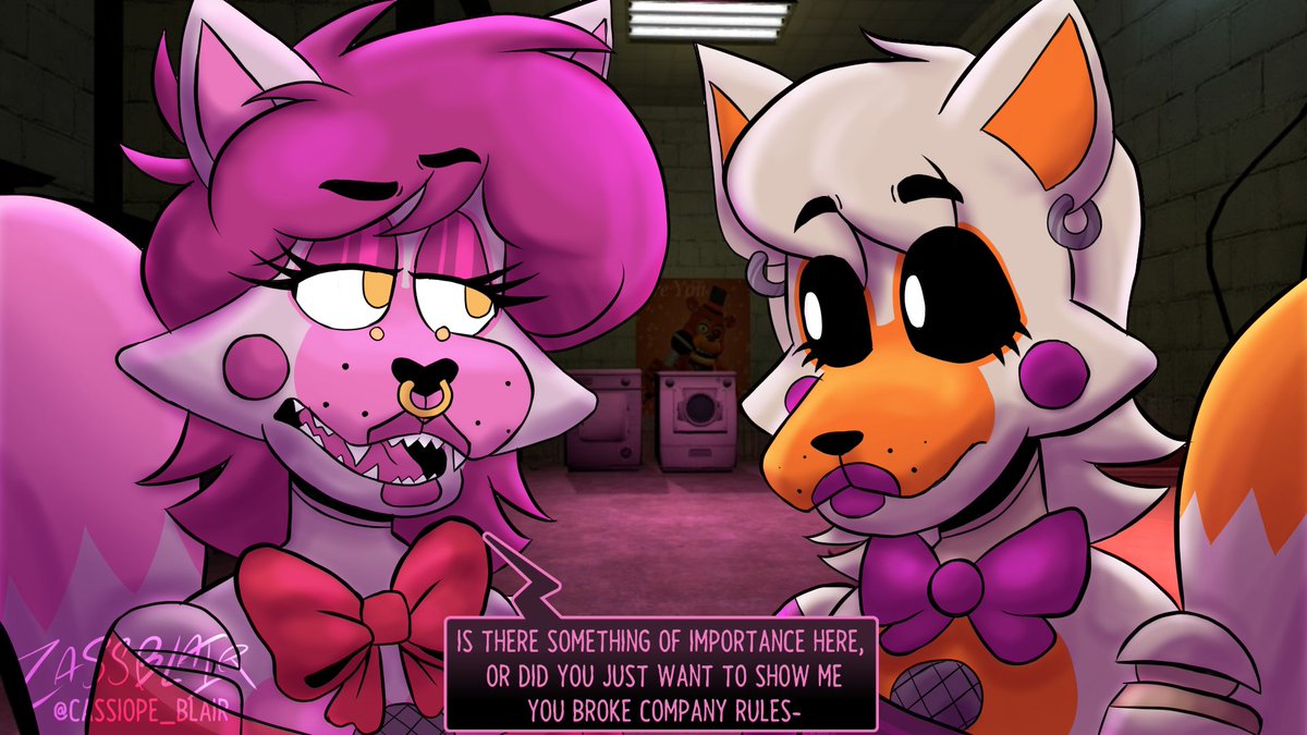 Cassiope_Blair's tweet image. Does he ever shut up??! (No. No he doesn't)
#FNAF #fnaffanart #SisterLocation