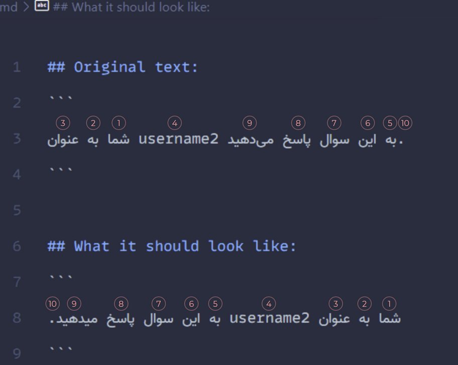 lauriewired's tweet image. Every operating system disagrees about what the right arrow key means.

In languages like Hebrew and Arabic, the caret might:

move right
move left
split in two (??)
do nothing

Think about it. Should the caret move logically, or visually?

Movement is actually undefined in