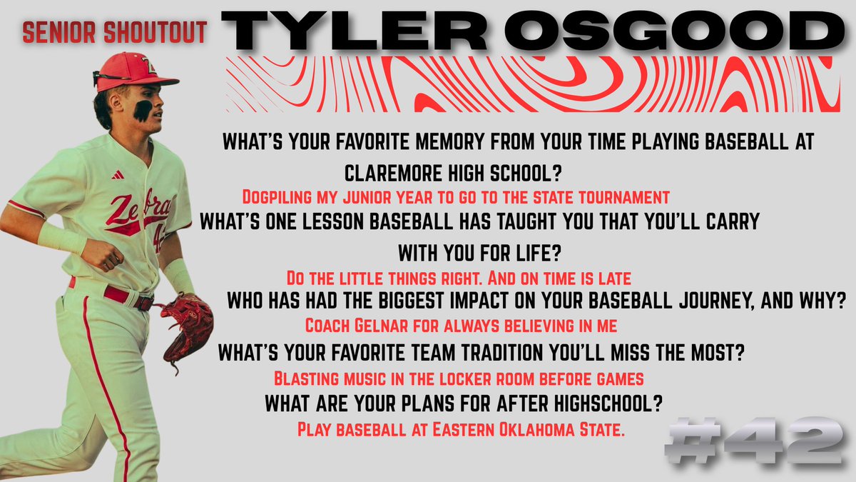 ⚾️ Senior Spotlight: Tyler Osgood⚾️