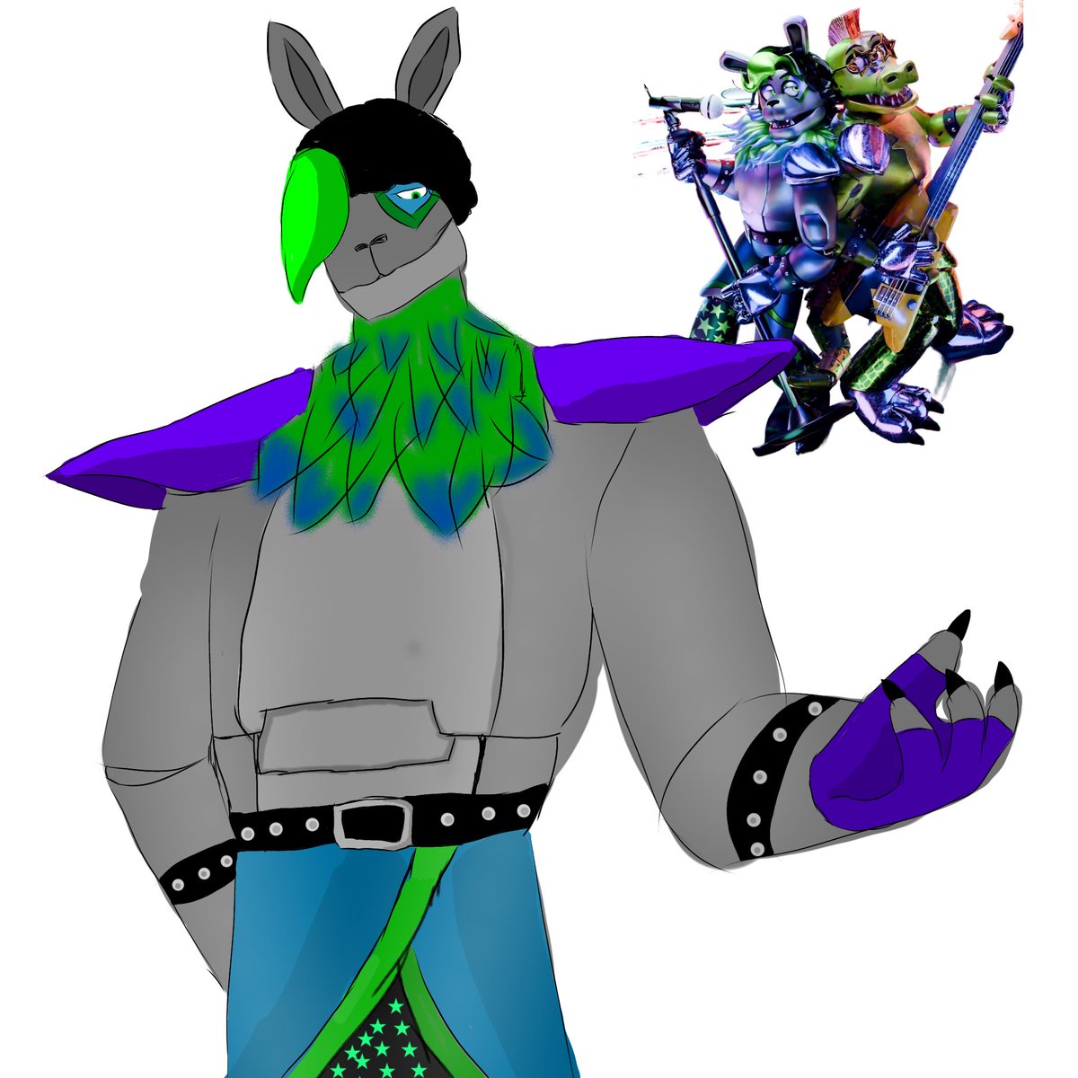 Yourfan3578's tweet image. In some places it's not very good and the ears look like cat ears. I struggled with them for a long time and decided to leave them like that. Well, okay, I think it turned out pretty well. 
@EmeSilly 
#Emerald