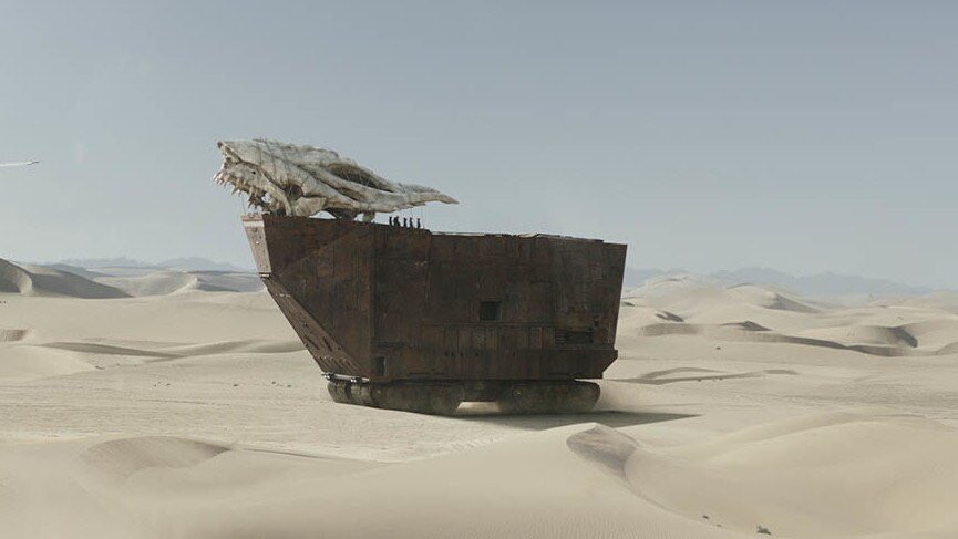 Still wondering how them Jawas got the Krayt Dragon skull on top of the sandcrawler