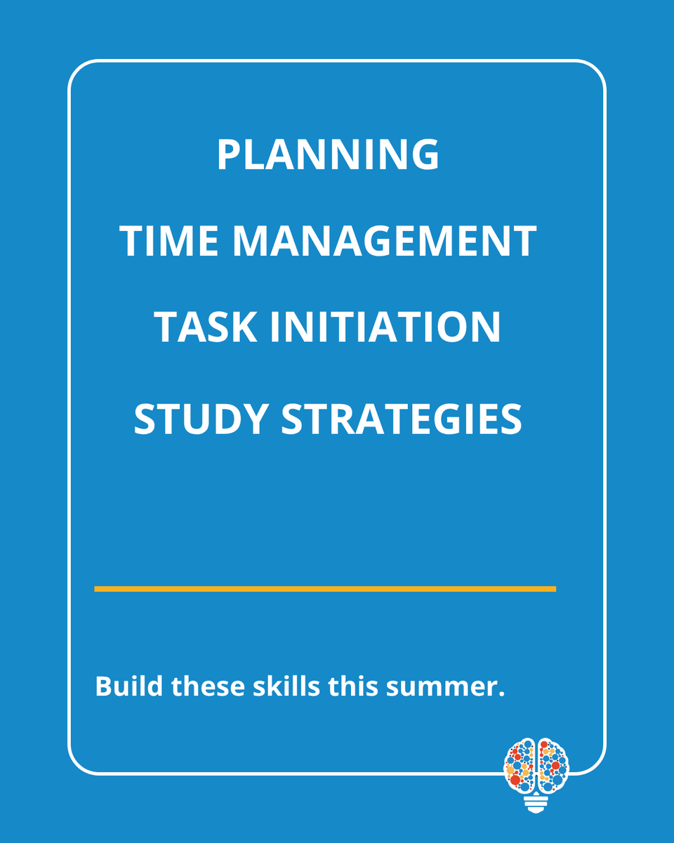 EffectivStudent's tweet image. Summer workshops help build the executive function skills that matter most:
planning, time management, task initiation, and study strategies.

Build these skills this summer.
hubs.ly/Q04cFtRy0
#ExecutiveFunction #SummerLearning #StudentSuccess #StudySkills