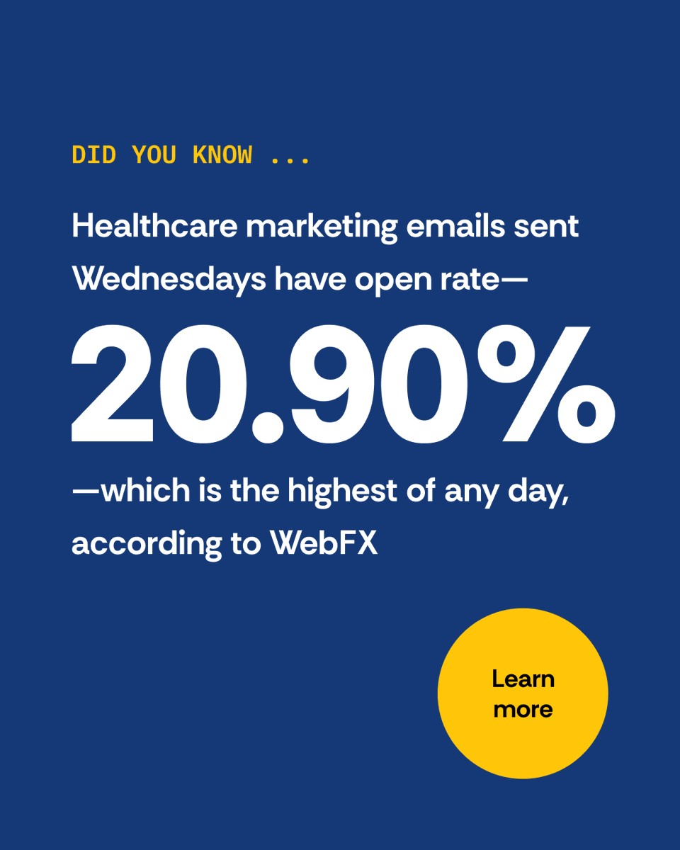 tbhcreative's tweet photo. Get new ideas for using email campaigns to connect with your patients and build loyalty, credibility, and trust in your healthcare organization → https://t.co/VkFUZpUaH9

#HealthcareMarketing #HealthcareEmailMarketing #HealthcareEmailMarketingTips https://t.co/4Ol4Adfci2