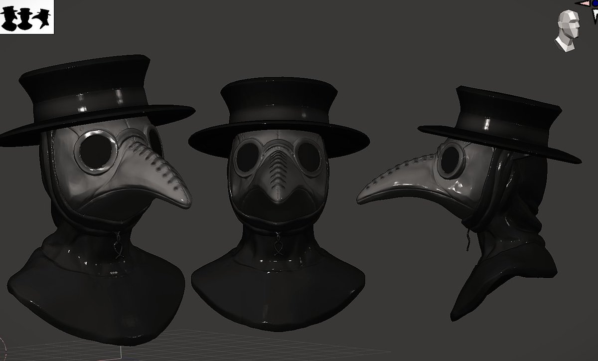 RuinedEraser's tweet photo. Plague Doctor Mask

Just a little quick sculpt. https://t.co/EI1c28fCyw
