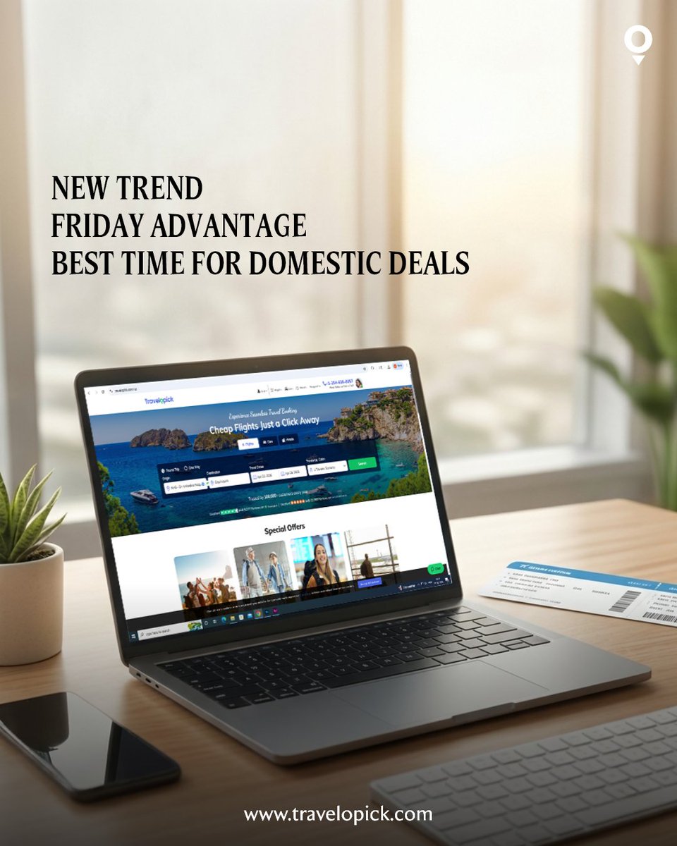 travelopickus's tweet photo. Stop waiting for Tuesday. Friday mornings are the new sweet spot for cheaper flights ✈️ #travelopick #travelhacks #traveltips #flightdeals #travel2026 https://t.co/9PUGRmv3jO
