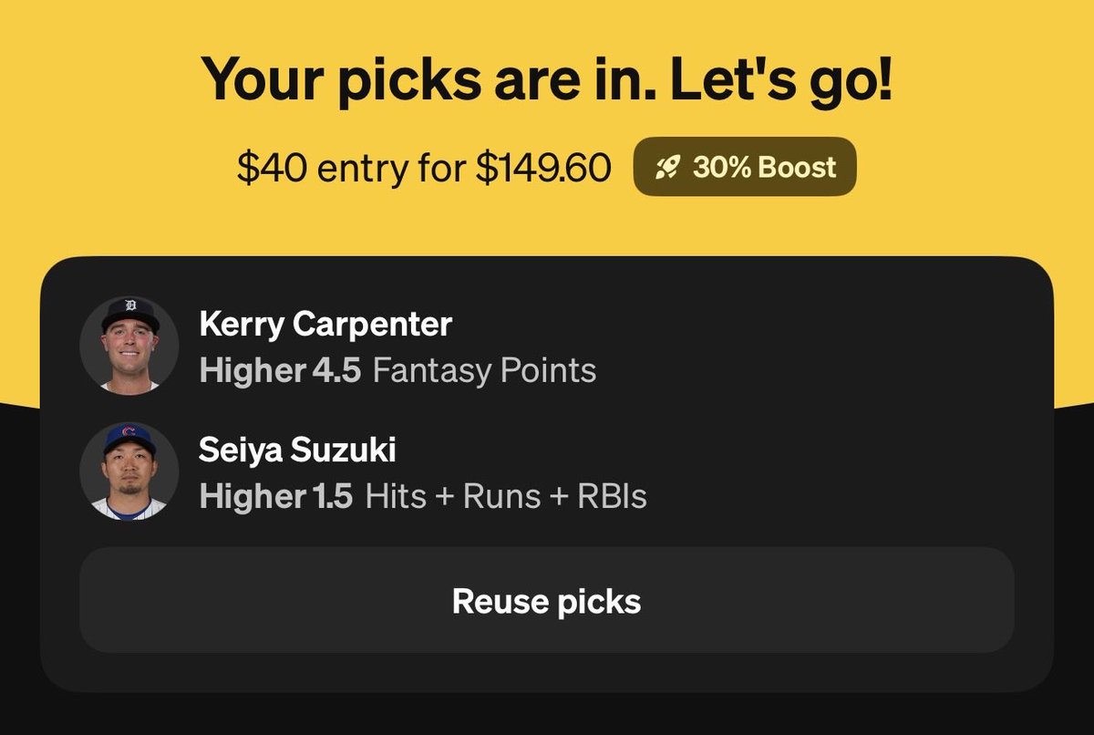 MotionJavon's tweet photo. UNDERDOG MLB 2 MAN☢️💵

Favorite is Suzuki, Let’s cash out!

#Gambling𝕏 https://t.co/eN2elkn850