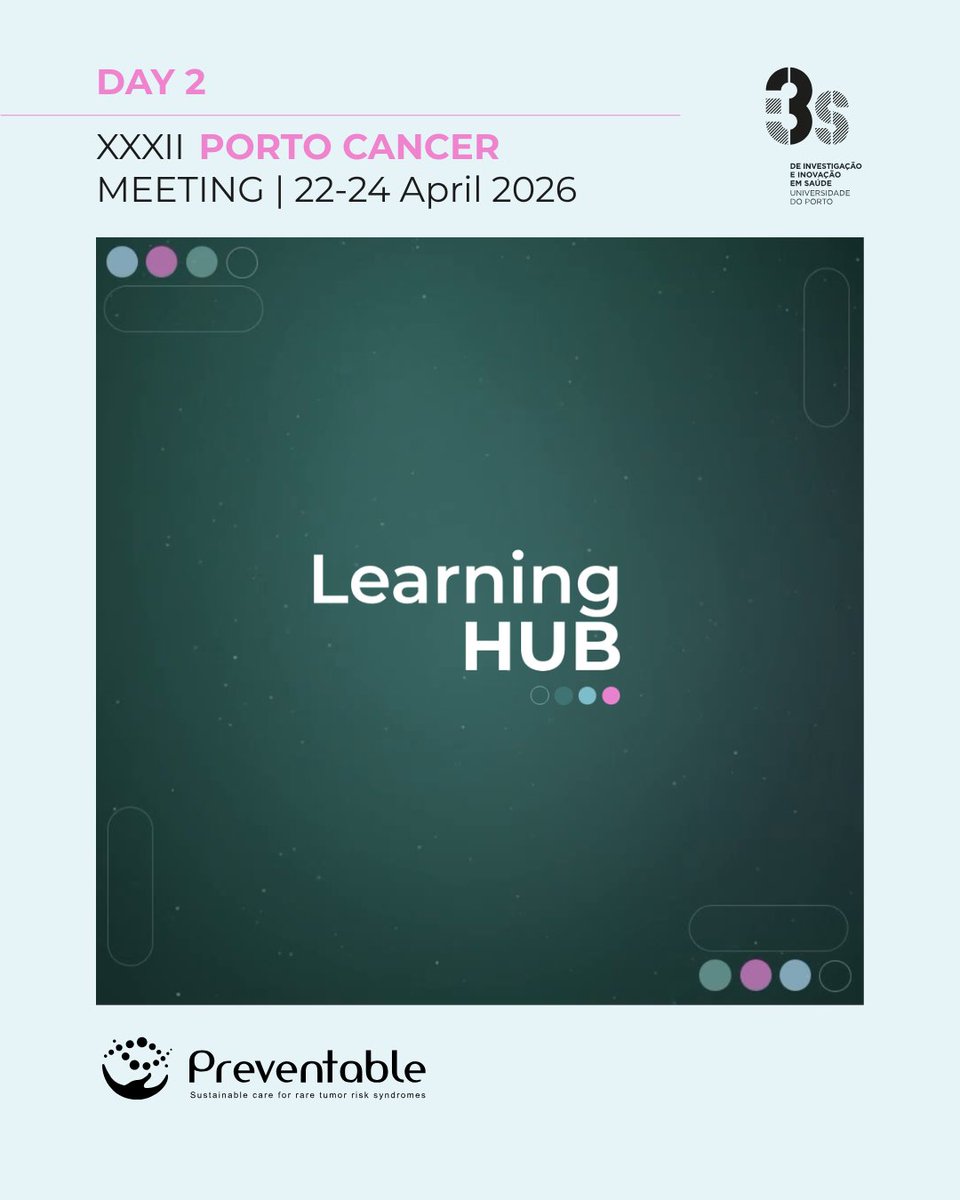 Preventable_EU's tweet photo. 📍 Day 2 – Porto Cancer Meeting

Today marks a key moment at the XXXII Porto Cancer Meeting with the launch of the PREVENTABLE Learning Hub 🚀

📢 Discover what's inside: https://t.co/boXUZJrKc0

#Preventable #PortoCancerMeeting #Day2 #RareTumourRiskSyndromes #LearningHub https://t.co/Qo8Dfiiehm