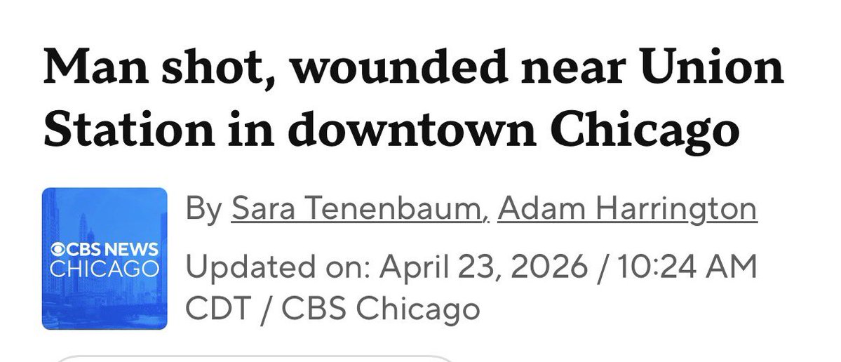 IlliniJen's tweet image. Chicago wake-up nobody asked for: a guy gets shot in the leg near Union Station before 8:30 a.m. because he argued on his way to work.

Coffee in one hand, dodging bullets with the other. Peak safe downtown commute. Chicago never disappoints.
