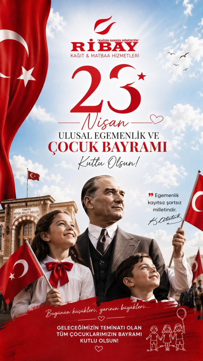 ribaykagit's tweet photo. Ulu Önderimiz Gazi Mustafa Kemal Atatürk’ün çocuklara armağan ettiği 23 Nisan Ulusal Egemenlik ve Çocuk Bayramımızı kutluyor;
Kahramanmaraş’ta yaşanan elim olayda hayatını kaybeden öğretmen ve öğrencilerimizi saygı ve rahmetle anıyoruz. https://t.co/614kJAbKDF