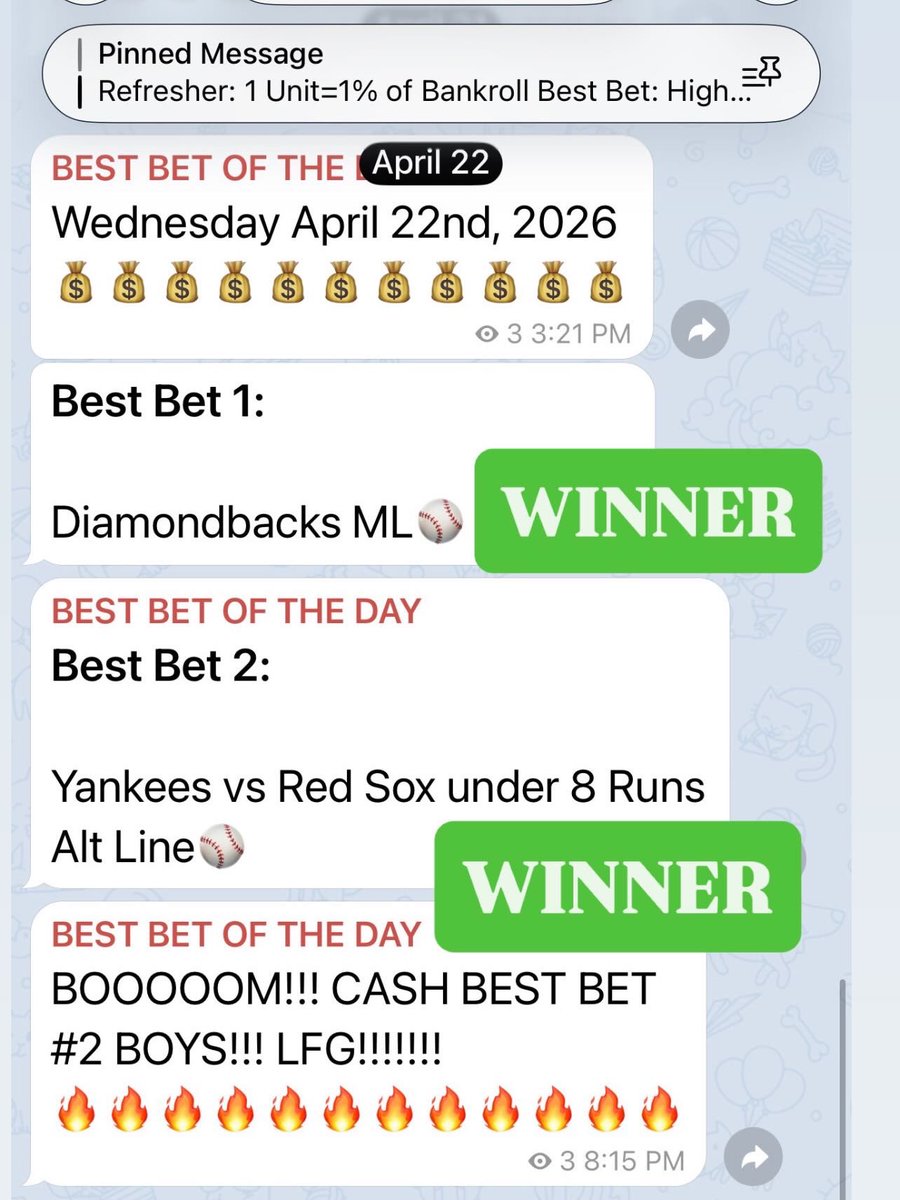 unclebennysbets's tweet image. And another perfect day in the books boys!!! #sportsbetting #parlay #parlaywin #winparlay #gambling