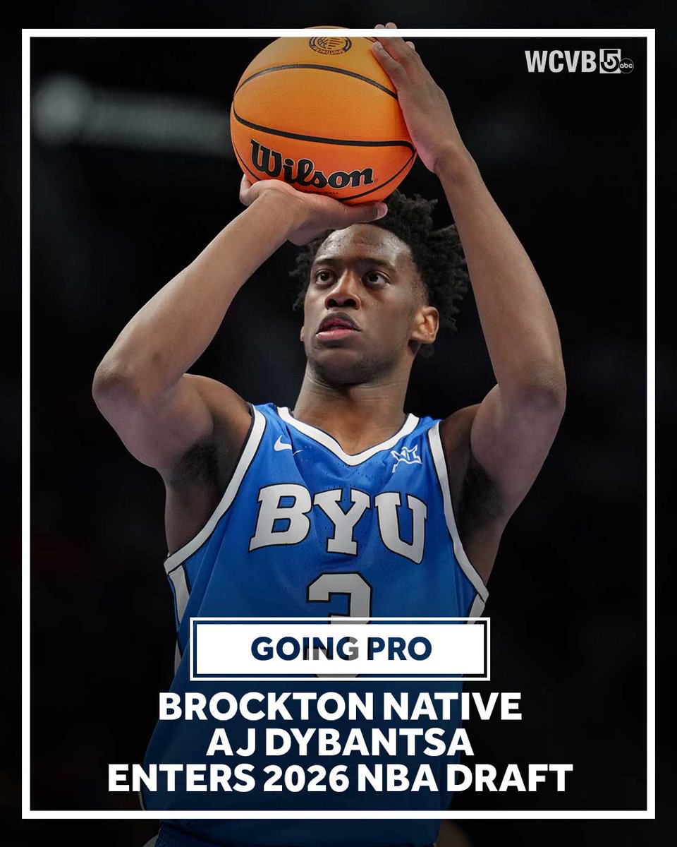 AJ Dybantsa, a Massachusetts native and Brigham Young University basketball star, is declaring for the 2026 NBA draft -- and he's widely expectred to be a top pick. wcvb.com/article/dybant…