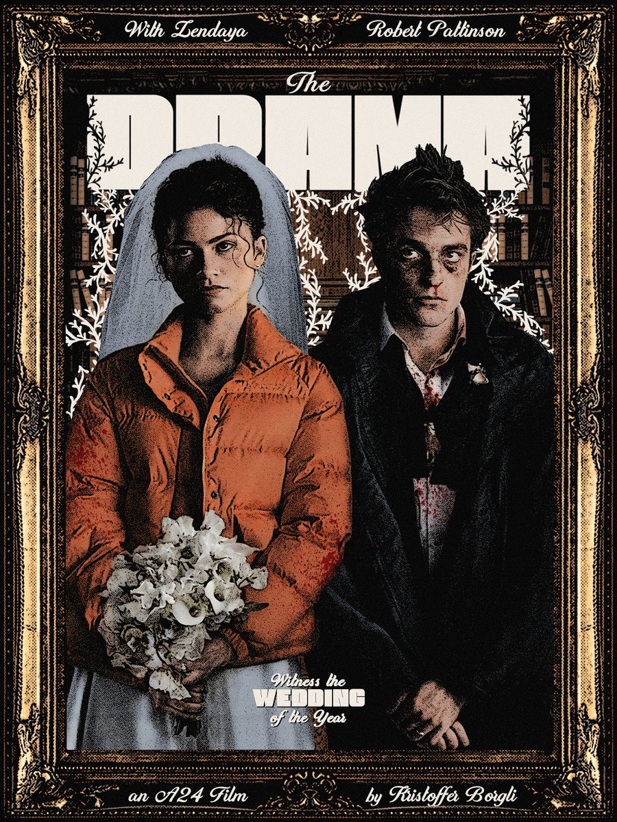 justbychris's tweet image. ‘The Drama’ – Alt. Movie Poster Design
*an A24 Film by Kristoffer Borgli

"Witness the Wedding of the Year"

~ alternative movie poster design for one of 2026 finest movies #thedrama #a24 #art