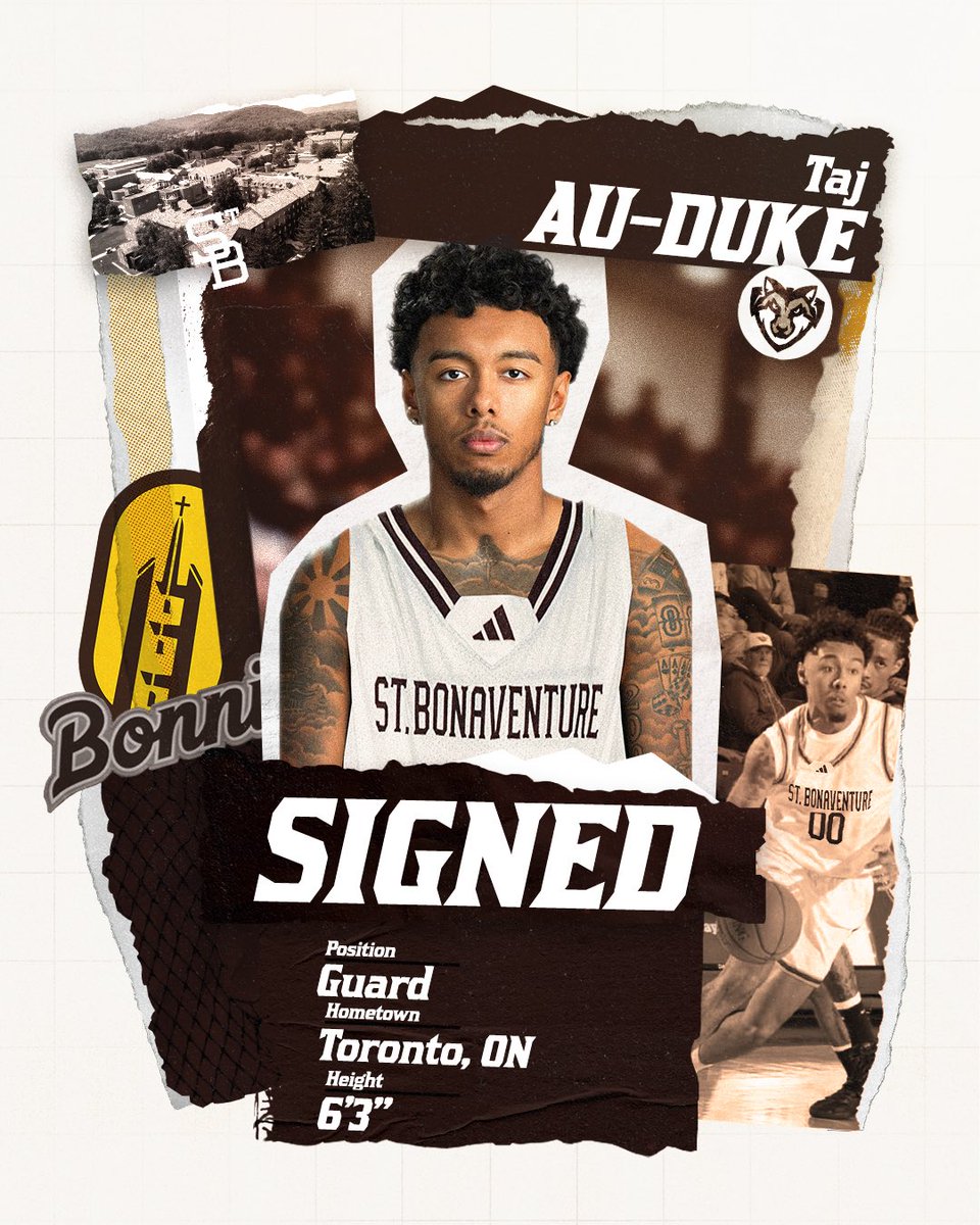Welcome to the Bonnies, <a href="/tajauduke1/">taj au-duke</a>‼️

Taj joins St. Bonaventure after earning NJCAA All-American honors at Indian Hills last season. He played prep hoops at CALI Prep under former Bonnies forward Vidal Massiah (‘02).