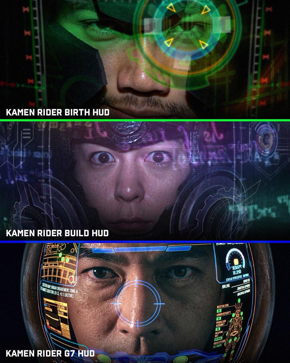 KAMEN RIDER IN HELMET HEADS UP DISPLAYS‼️