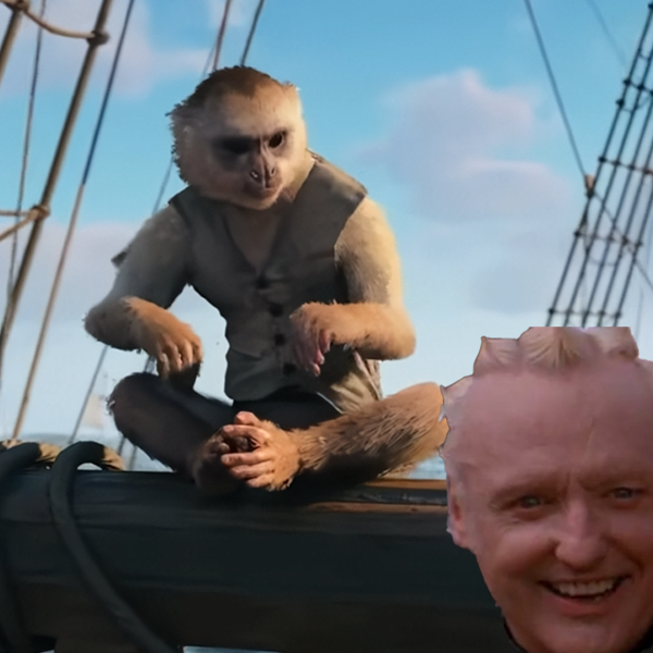 Guyintheetie's tweet photo. Alright, I was sold on Black Flag Resynced NOT being an RPG Creed title, but did you have to hit me with the dapper cladded monkey companion... take my money! https://t.co/7i2SRoFGSy