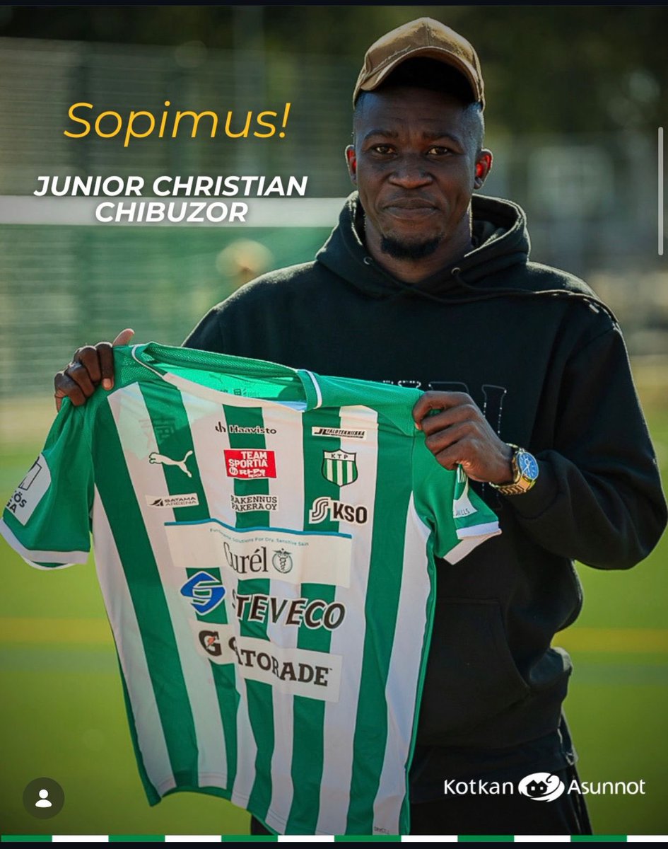 We’re delighted to announce the departure of Christian Junior.

The centre-back joins KTP Kotka in Finland 🇫🇮 

#OgaBoys [] #WeAreIkoroduCityFC