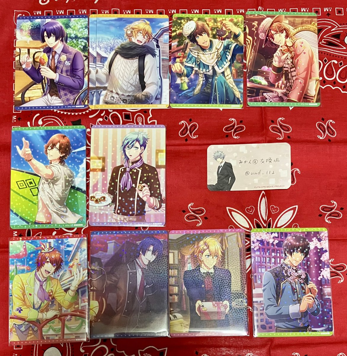 und_112's tweet photo. 【交換】うたプリ シャニライ ビジュコレ vol.5 特典
譲→音也 真斗 那月 翔 セシル 嶺二 藍
求→
BOX:蘭丸＞トキヤ カミュ1
ブロッコリー:カミュ
アニメイト:トキヤ レン
郵送か25日渋谷手渡しです。 https://t.co/5n8WMthWM0