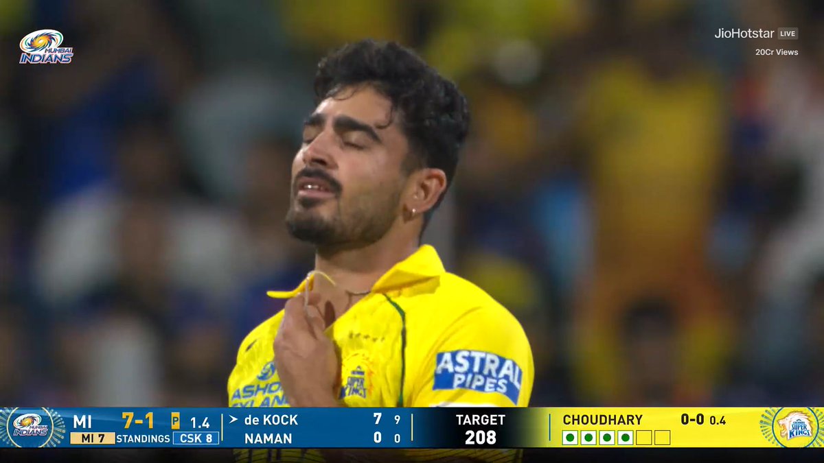 - Went through a personal loss.
- Fulfilled his responsibilities back home.
- Returned to the field with strength.
- Dedicated his first wicket to his mother.

Mukesh Choudhary - Respect. 🙏