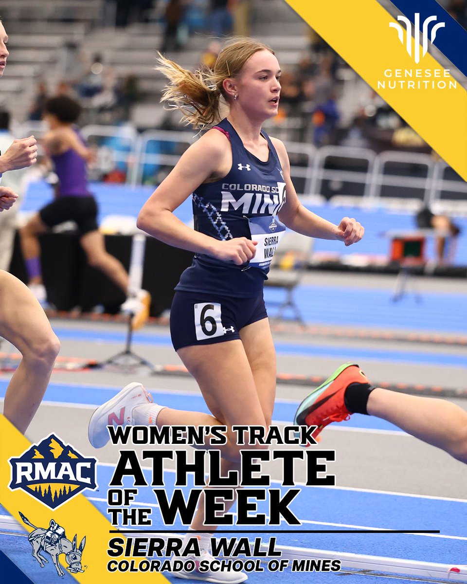 RMAC_SPORTS's tweet photo. Colorado School of Mines' Sierra Wall is your RMAC Women's Track Athlete of the Week, presented by Genesee Nutrition!

🗞️:  https://t.co/eUGWDJvKHY

#EverythingElevated | @GeneseeProtein | @CSMtrack https://t.co/uGLPGh4CVI