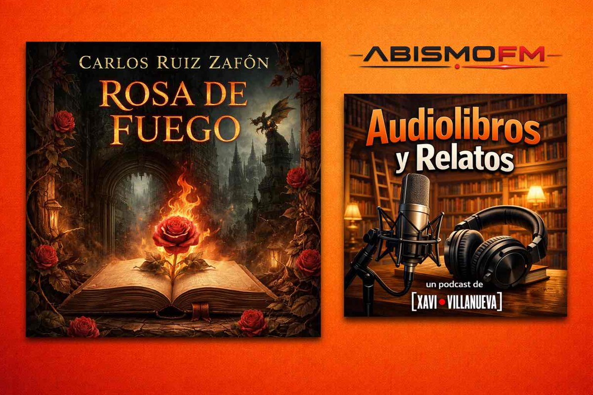 abismofm's tweet image. 📚Día Internacional del Libro y lo celebramos con una historia llena de magia.
Rosa de fuego, de @ZafonOficial, nos lleva al origen de la leyenda de Sant Jordi y el dragón 🐉🌹
Una historia de amor, fuego y destino… 
#DíaDelLibro #SantJordi #Audiolibros 
abismofm.com/carlos-ruiz-za…