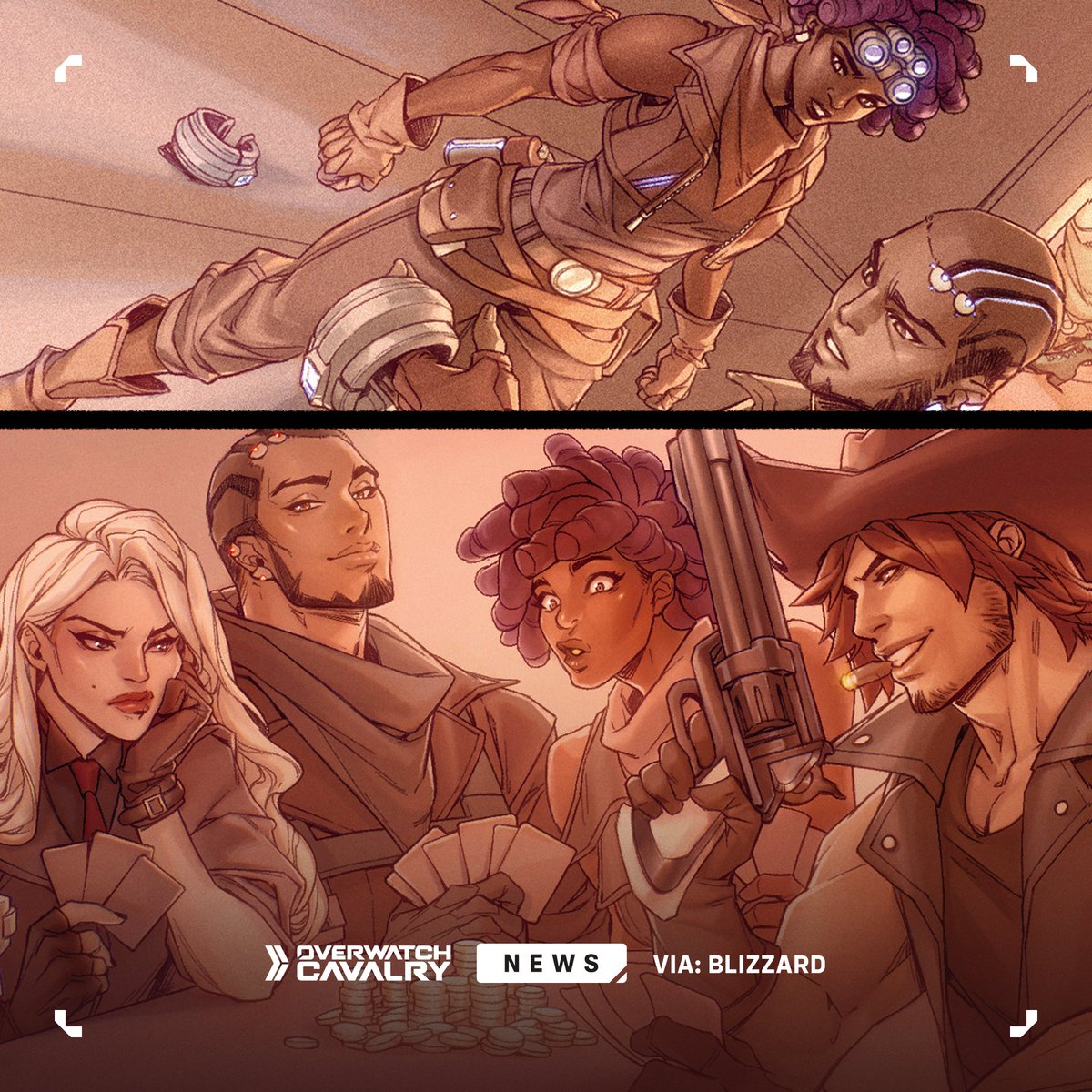 OWCavalry's tweet image. First Look at Frankie and Bez in #Overwatch 🤠